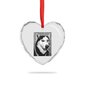 Smoking Siberian Husky Meme Heart Crystal Glass Ornament Funny Dog Face Gift For Dog Lovers TS12 Print Your Wear