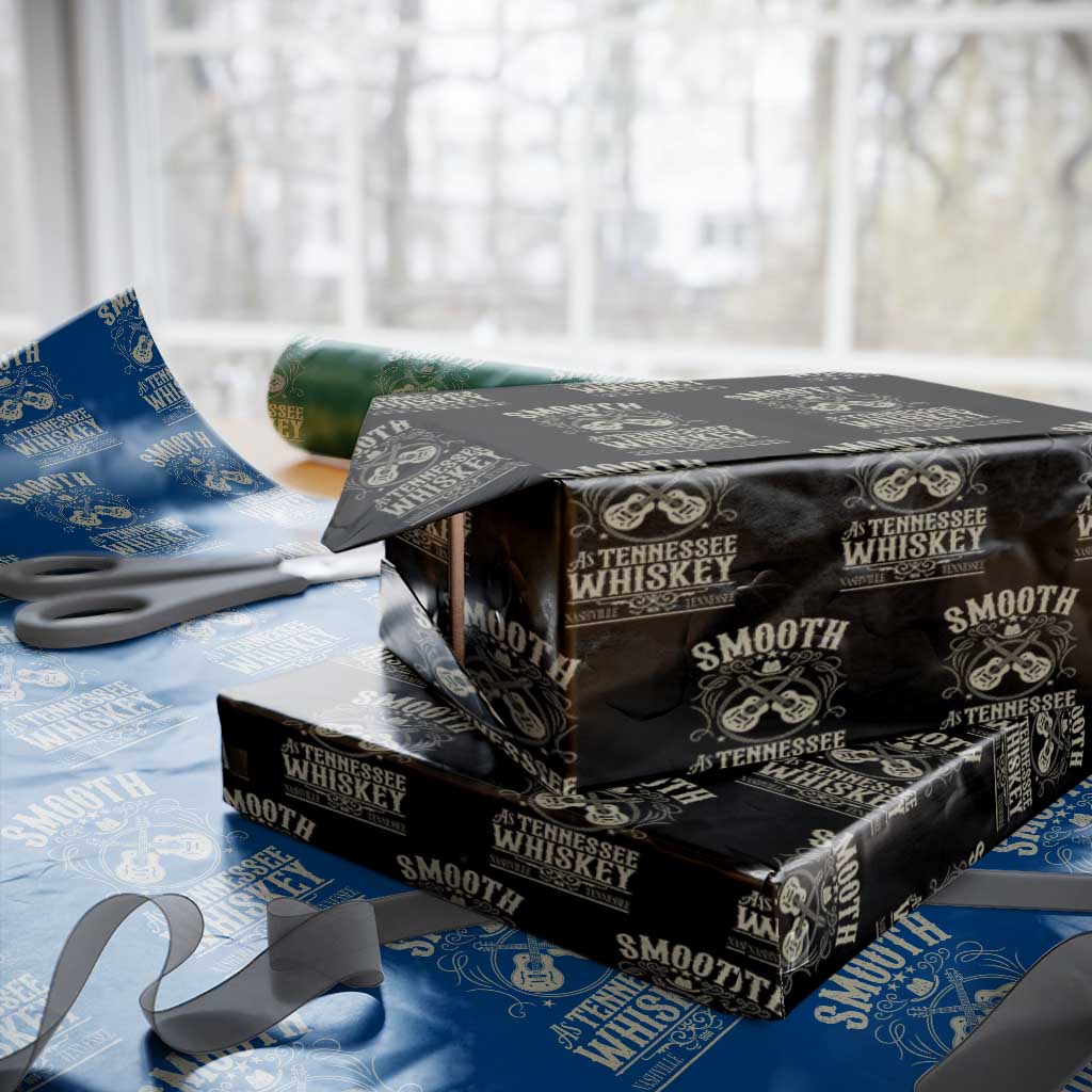 Smooth As Tennessee Whiskey Wrapping Paper Roll Country Music Guitar Drinking Addict TS02 Black Print Your Wear