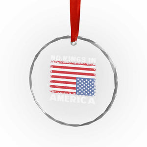 Snarky No Kings In America Crystal Glass Ornament 86 47 No Faux King Way US Flag Upside Down TS10 Print Your Wear