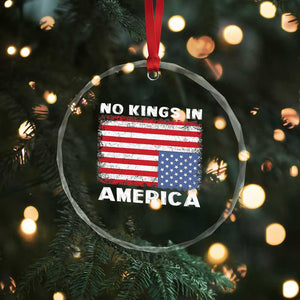 Snarky No Kings In America Crystal Glass Ornament 86 47 No Faux King Way US Flag Upside Down TS10 Print Your Wear