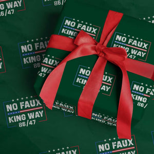 Snarky No Kings In America Wrapping Paper Roll No Faux King Way 86 47 TS10 Green Print Your Wear