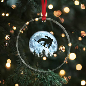 Snowboard Moon Snowboarding Winter Sports Crystal Glass Ornament TS11 Print Your Wear