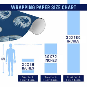 Snowboard Moon Snowboarding Winter Sports Wrapping Paper Roll TS11 Print Your Wear