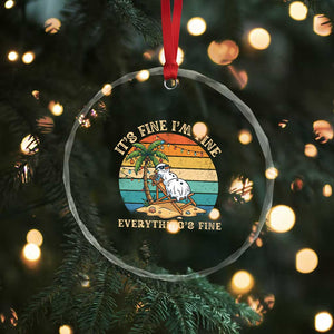 Snowman in july Crystal Glass Ornament Hawaian Beach Vacation Christmas in July TS14 Print Your Wear