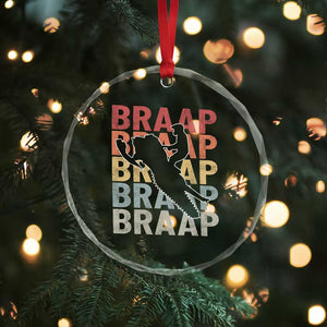 Snowmobile Braaap Crystal Glass Ornament Retro Snowcross Snow Sled Winter Sport TS11 Print Your Wear