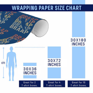 Snowmobile Braaap Wrapping Paper Roll Retro Snowcross Snow Sled Winter Sport TS11 Print Your Wear