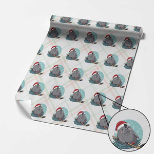 Snowy Seal Ice Hockey Lover Wrapping Paper Roll Funny Christmas Gift TS12 Christmas Plaid Print Your Wear