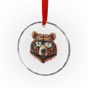 Sobriety Anniversary Sober Bear AA NA Recovery Crystal Glass Ornament TS11 Print Your Wear