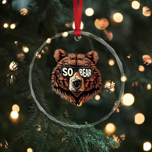 Sobriety Anniversary Sober Bear AA NA Recovery Crystal Glass Ornament TS11 Print Your Wear
