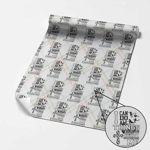 Soccer Christian Gift Wrapping Paper Roll I Can Do All Things Through Christ TS12 Christmas Plaid Print Your Wear