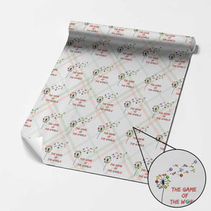 Soccer Dandelion Flower Wrapping Paper Roll The Game Of The World TS12 Christmas Plaid Print Your Wear