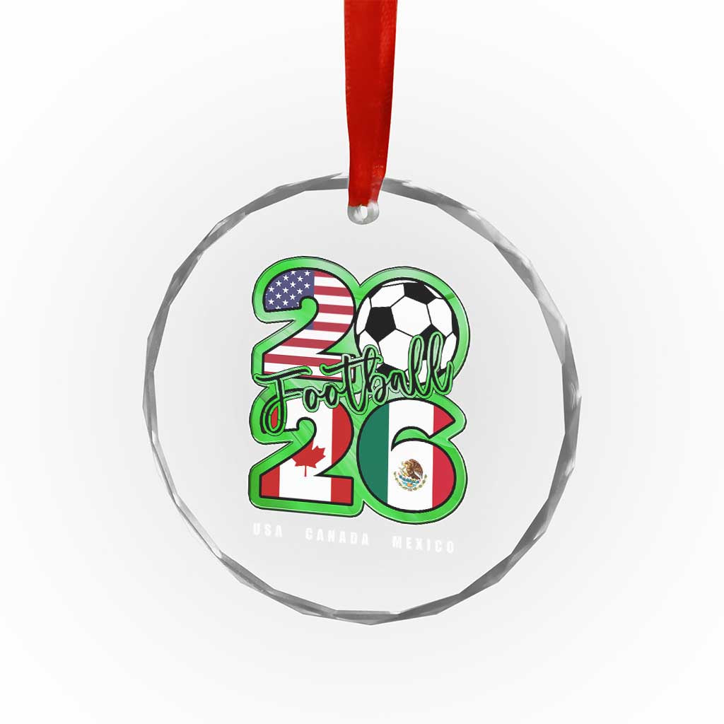 Soccer Football Lover Crystal Glass Ornament USA Canada Mexico Pride 26 TS11 Print Your Wear
