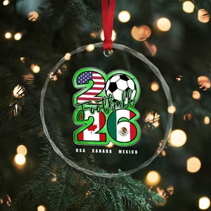 Soccer Football Lover Crystal Glass Ornament USA Canada Mexico Pride 26 TS11 Print Your Wear
