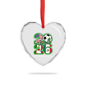 Soccer Football Lover Heart Crystal Glass Ornament USA Canada Mexico Pride 26 TS11 Print Your Wear