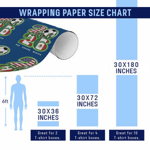 Soccer Football Lover Wrapping Paper Roll USA Canada Mexico Pride 26 TS11 Print Your Wear