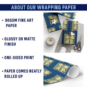 Softball Bow Wrapping Paper Roll Sister Sport Lovers Girls Team TS10 Print Your Wear