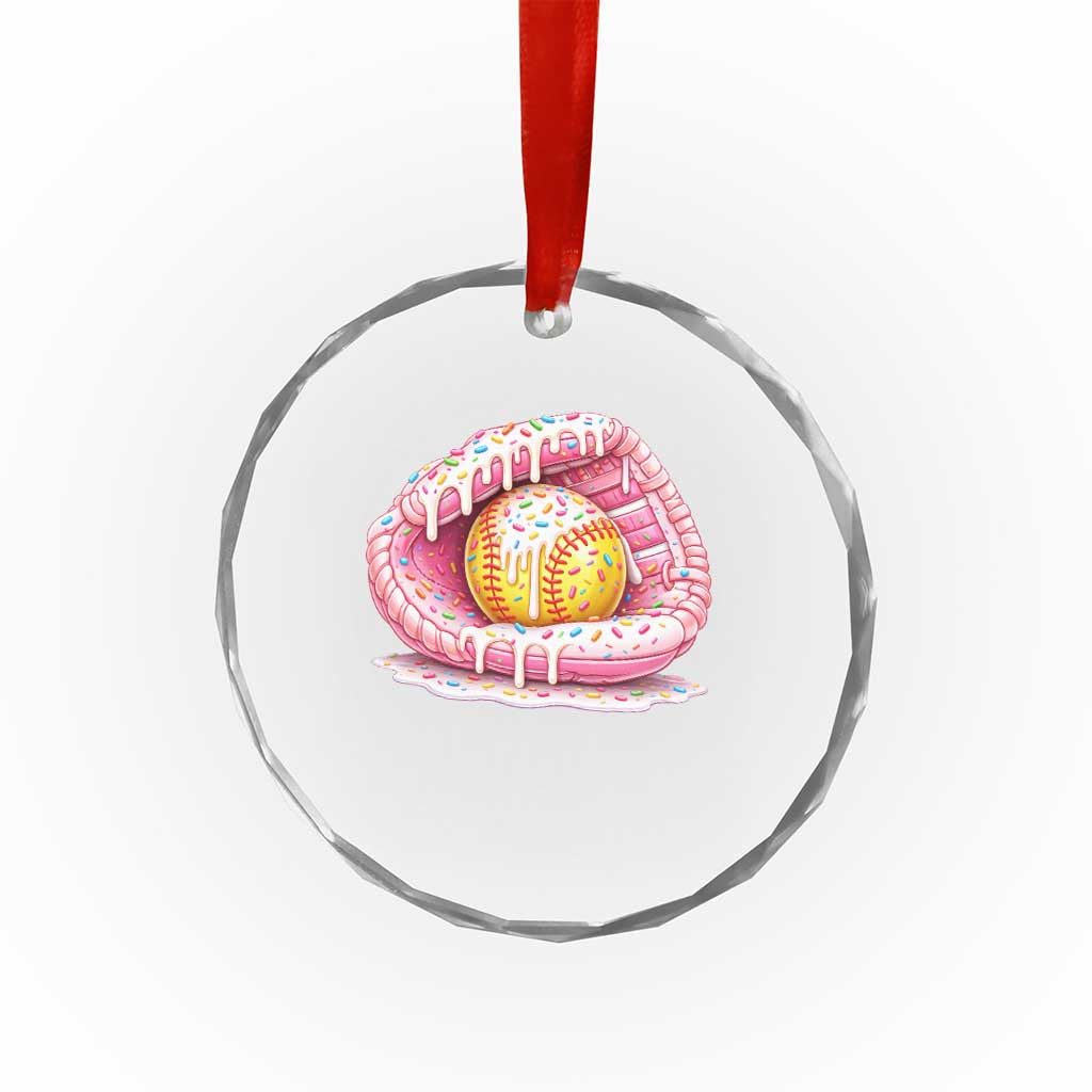 Softball Drip Crystal Glass Ornament Ice Cream Sprinkles Softball Glove Girls Kid TS10 Print Your Wear