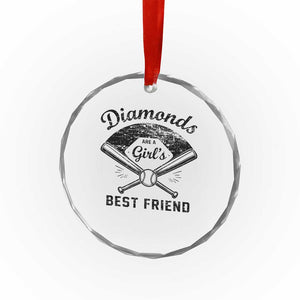 Softball Mom Gift Crystal Glass Ornament Diamonds Are A Girls Best Friend TS10 Print Your Wear