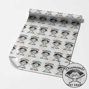 Softball Mom Gift Wrapping Paper Roll Diamonds Are A Girls Best Friend TS10 Christmas Plaid Print Your Wear