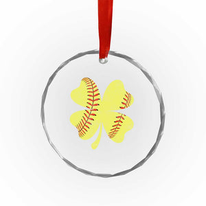Softball St Patricks Day Irish Clover Sport Crystal Glass Ornament TS11 Print Your Wear