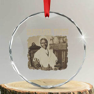 Sojourner Truth Crystal Glass Ornament African American Historical Hero TS14 Transparent Glass 3'' Circle Print Your Wear