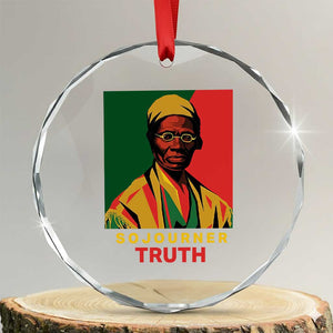 Sojourner Truth Crystal Glass Ornament Black History Month TS14 Transparent Glass 3'' Circle Print Your Wear
