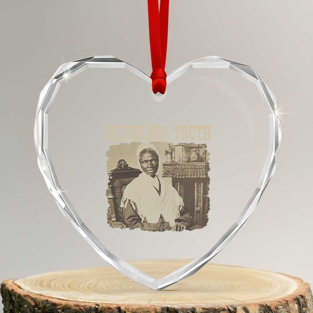 Sojourner Truth Heart Crystal Glass Ornament African American Historical Hero TS14 Transparent Glass 3'' Heart Print Your Wear