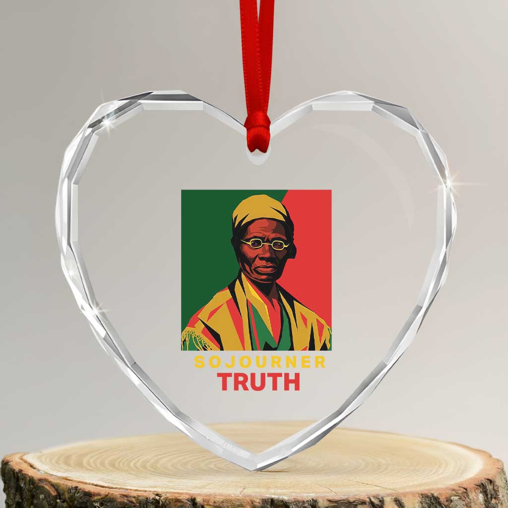 Sojourner Truth Heart Crystal Glass Ornament Black History Month TS14 Transparent Glass 3'' Heart Print Your Wear