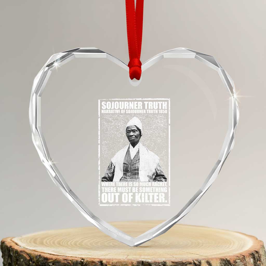 Sojourner Truth Quote Heart Crystal Glass Ornament Black History Month TS14 Transparent Glass 3'' Heart Print Your Wear