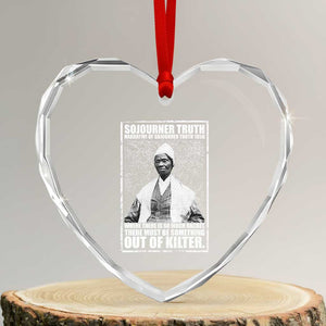 Sojourner Truth Quote Heart Crystal Glass Ornament Black History Month TS14 Transparent Glass 3'' Heart Print Your Wear
