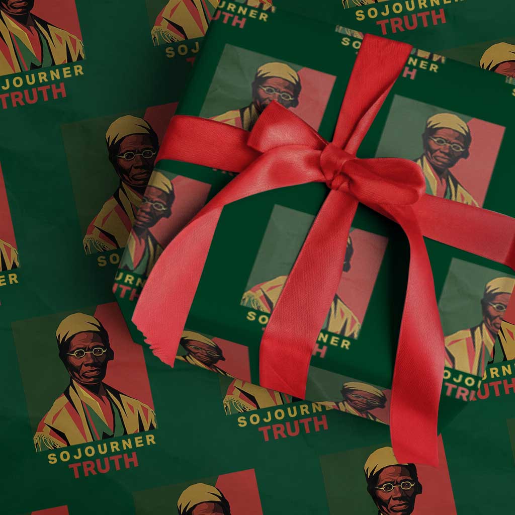 Sojourner Truth Wrapping Paper Roll Black History Month TS14 Green Print Your Wear