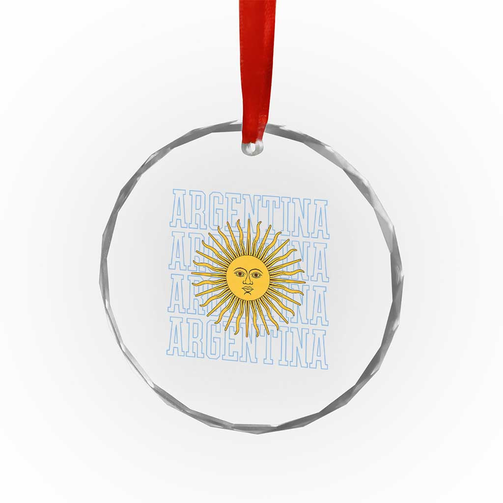 Sol de Mayo Argentina Flag Argentinian Sun Crystal Glass Ornament TS14 Print Your Wear
