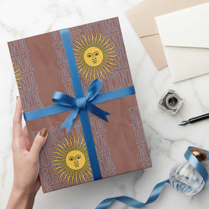 Sol de Mayo Argentina Flag Argentinian Sun Wrapping Paper Roll TS14 Mocha Print Your Wear