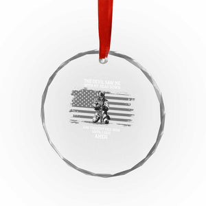 Soldier Skull Christian Faith Quote Crystal Glass Ornament The Devil Saw Me With My Head Down And Thought He'd Won TS12 Print Your Wear