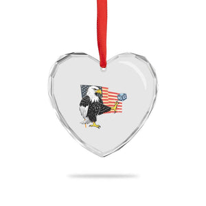 Solidarity With Minneapolis Heart Crystal Glass Ornament American Eagle No Ice Please Support TS12 Print Your Wear