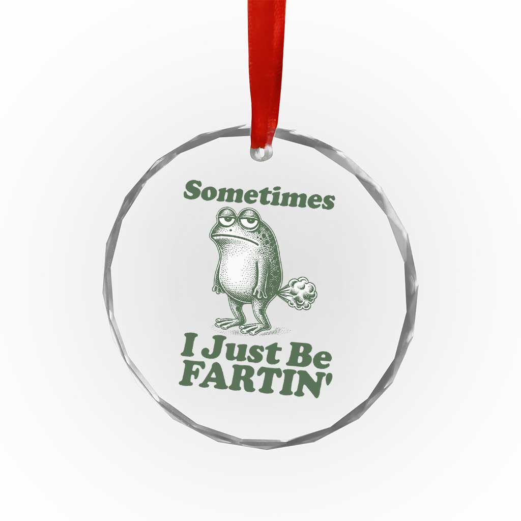 Sometimes I Just Be Fartin Funny Frog Crystal Glass Ornament TS11 Print Your Wear