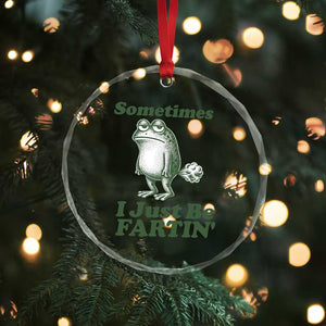 Sometimes I Just Be Fartin Funny Frog Crystal Glass Ornament TS11 Print Your Wear