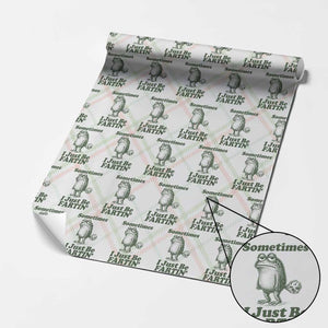 Sometimes I Just Be Fartin Funny Frog Wrapping Paper Roll TS11 Christmas Plaid Print Your Wear