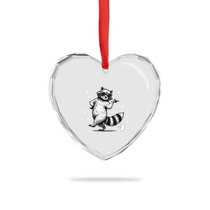 Sometimes I Just Be Fartin Heart Crystal Glass Ornament Funny Raccoon Meme TS14 Print Your Wear