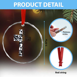 Son Of God Jesus Crystal Glass Ornament Camo Christ Cross Christian 9 John 3 16 TS10 Print Your Wear