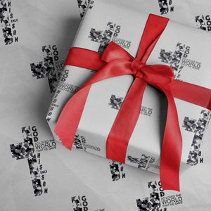 Son Of God Jesus Wrapping Paper Roll Camo Christ Cross Christian 9 John 3 16 TS10 White Print Your Wear