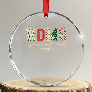 Sonographer Christmas Crystal Glass Ornament RDMS Ultrasound Tech Technologist Gift TS10 Transparent Glass 3'' Circle Print Your Wear