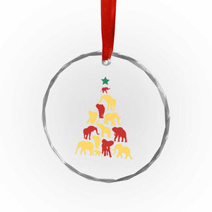 South Africa Elephant Xmas Tree Crystal Glass Ornament Safari Animals Xmas TS02 Print Your Wear