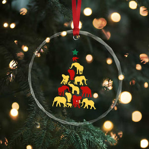 South Africa Elephant Xmas Tree Crystal Glass Ornament Safari Animals Xmas TS02 Print Your Wear