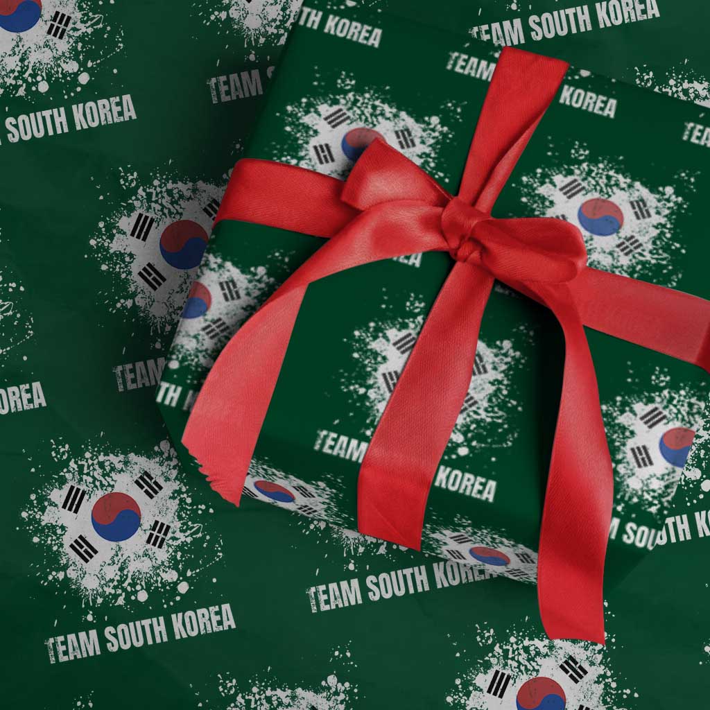 South Korea National Team Wrapping Paper Roll Retro Vintage Watercolors Sport Korean Flag TS10 Green Print Your Wear