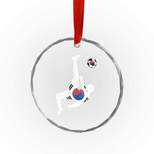 South Korea Soccer Crystal Glass Ornament Bicycle Kick Silhouette Korean Flag TS10 Print Your Wear