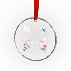 South Korea Soccer Sports Graphic Number 10 Jersey Style Crystal Glass Ornament Proud Korean Football Fans Game Day Pride