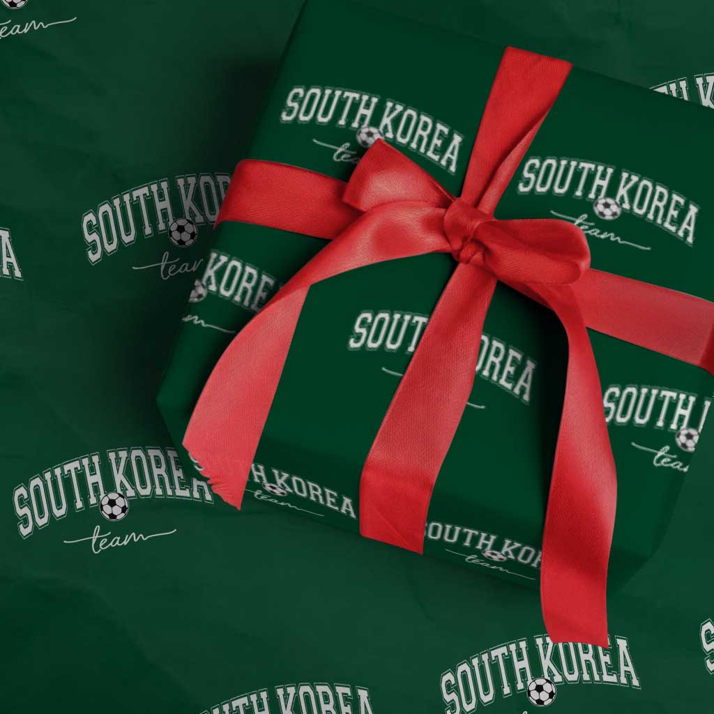 South Korea Soccer Team Wrapping Paper Roll Retro Korea National Football Fan TS10 Green Print Your Wear