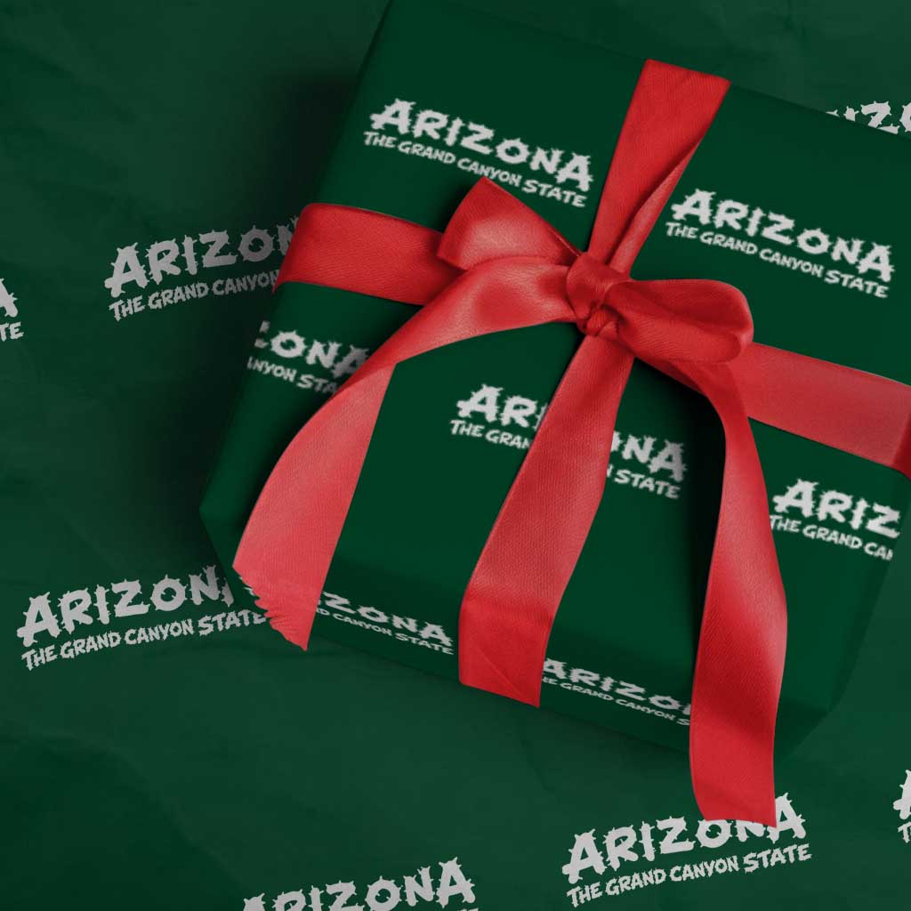 Southwest Soul Arizonan Heritage Wrapping Paper Roll The Grand Canyon State Souvenir TS12 Green Print Your Wear