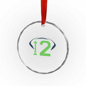 Space Needle Emerald City Number 12 Crystal Glass Ornament Sports Fan Pride